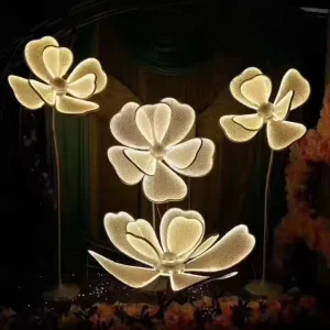 High quality Wedding Stage Decoration 4 Flower One Set Fabric Beautiful Background Wedding Entrance Walkway Aisle Decorative
