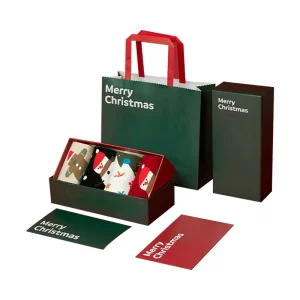 Holiday Candy Present Boxes Xmas Jewelry Box for Socks Pack Greeting Card Set Christmas Gift Box Recyclable Paperboard
