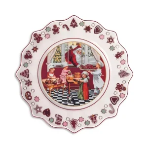 Holiday Ceramic Dinnerware Set Hand Painted Plant Pattern for Home Party Daily Tableware Christmas Use