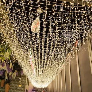 Holiday Christmas Outdoor Landscape IP44 Garden Lights Yard Patio Connectable Fairy Decorative LED Icicle Lights