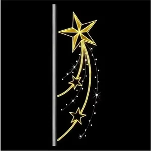 Holiday Decoration Street Flagpole Hanging Led Xmas Street Lamp Pole Decorative Pole Rope Motif Light for Festive Displays