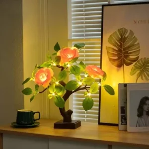 Holiday Event Tabletop Decoration Peach Flower Tree USB Plug In Lamp Arbre Lumineux Decorative Lighting
