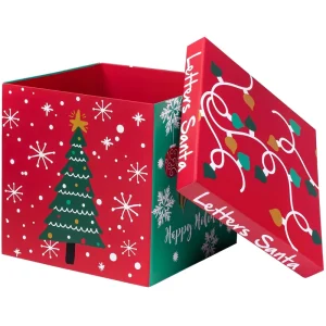 Holiday Gift Box Christmas Packaging Box Large Capacity Gift Box Made of Cardboard with Lid Customizable Gift Box