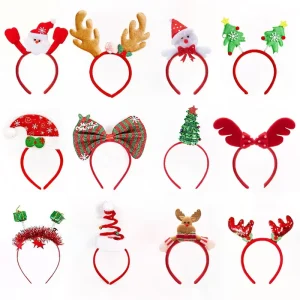 Holiday Headbands Cute Christmas Head Hat Toppers for Christmas Party Favors Holiday Favors Photo Booth