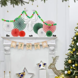 Holiday Holly and Berries Ball Felt Banner Christmas Garland Decorations for Birthday Wedding Holiday Party