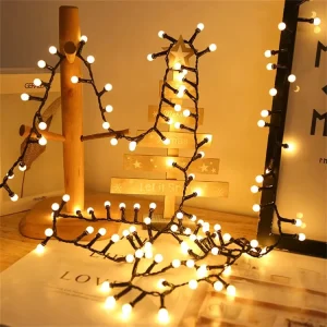 Holiday Led Solar Fireworks Cluster String Lights Outdoor Christmas Party Fairy Home Decoration Festoon Lighting Outdoor