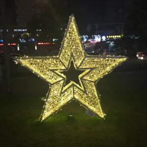Holiday Light LED 3D Pentagram Shape Christmas Arch Lights with IP65 Rating for Landscape Decoration