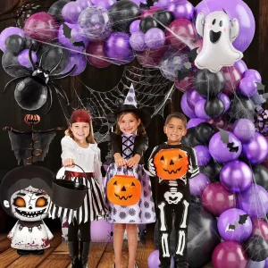 Holiday Party Balloons Halloween Set Latex Foil Balloon Chain Combo Atmosphere Backdrop Decor Props China Cardboard