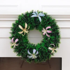 Holiday Party Decoration Door Hanging Wall Hanging Shopping Mall Restaurant Window Display Christmas Artificial Handmade Wreath