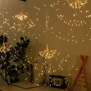 Holiday Party Lighting Dandelion Garland Lamp LED Star Fairy Firework Lights