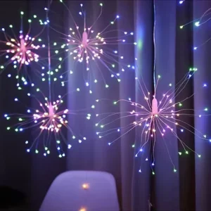 Holiday Party Lighting New Year Christmas Decoration Dandelion Garland Lamp LED Star Fairy Firework Lights