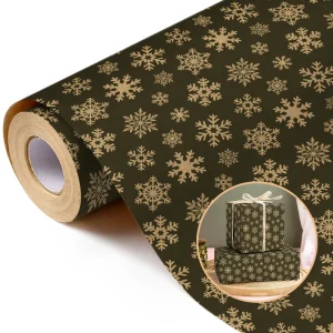 Holiday Printed Packaging Paper Snowflake Pattern Decorative Wrapping Paper for Christmas Gift Packing