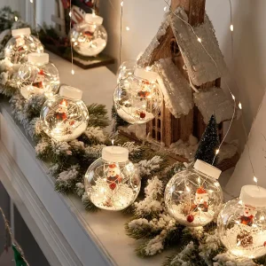 Holiday Spirit Battery Operated Lights Snowflake Lights Festive Lighting Christmas Decorations