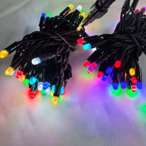 Holiday Wedding Christmas Waterproof Decorative Lights Garland Outdoor Black Rubber Christmas Lights