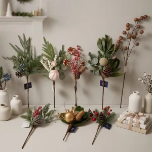 Home Decor Accessories Christmas Tree Showcase and Wreath Materials for Holiday Decorations