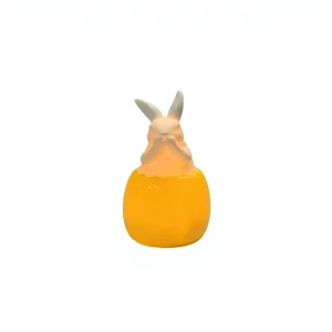 Home Decor Ceramic LED Lighted Rabbit Easter Decoration Ornament
