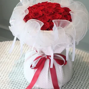 Home Decoration Elegant Square Rose Jewelry Box Natural Valentine’s Day Christmas Wedding Gift Immortal Eternal Forever