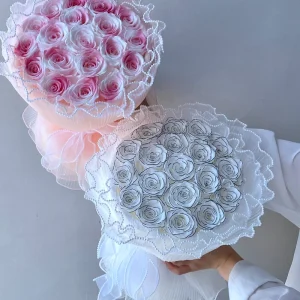 Home Decoration Preserved Rose Bouquet Immortal Eternal Forever Real Natural Dried Roses Valentine’s Day