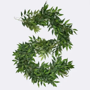 Home Garden Wedding Road Decor Artificial Green Vine 200cm for Wedding Hallway Ceremony Garland Decoration Silk Leaves