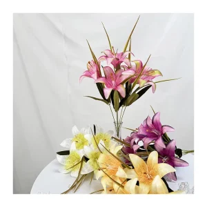 Home Party Flower Artificial Bulk Wedding Decorations for Reception Artificial Lily Flower
