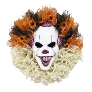 Horror Ball Garland with Clown Mask for Halloween and Christmas
