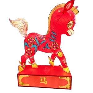 Horse Lantern for Halloween and Festivals Electric Silk Customized Size Trendy Decorations