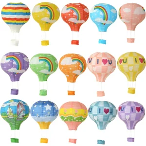 Hot Air Balloon Paper Lanterns for Party Wedding Birthday Christmas Graduation Valentine’s Day Decorations Hanging Lanterns