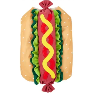 Hot Dog Costume Sausage Cosplay Halloween Christmas Dog Clothes Winter Festivals Decorative Funny Dog Outfit for Birthdays