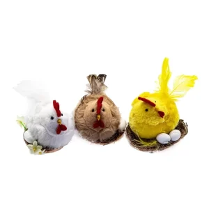 Hot Selling 10cm Easter Decoration Accessories Custom Hatching Chicks Toy Cute Filled Animal Home Decor