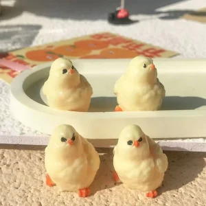 Hot Selling Easter Chick Gummy Squishy Fast Rising Mochi Sensory Fidget Toys Party Favors