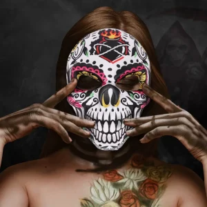 Hot Selling Ghost Festival Horror Mask Cosplay Carnival Ball Decoration Props Halloween Skeleton Mask