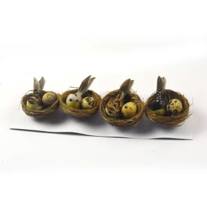 Hot Selling High Quality Feather Bird and Egg in the Nest for Garden Decoration