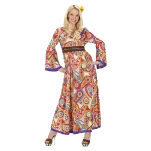 Hot Selling Retro Hippie Costume Women Halloween Disco Tribal Goddess Dress Vest Cosplay Performance Outfit