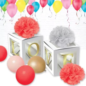 Hot Selling Valentine’s Day Box Set Decorations Love Marriage Proposal Wedding Party Decor Balloons Crepe Paper for Party