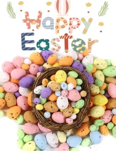 Hot selling Easter Egg DIY Color Foam Egg for Easter Day Garland Decor Spot Pigeon Simulation Egg Easter Decorations