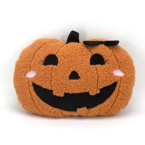 Huazun Eco Friendly Halloween Pumpkin Plush Cushion with Hat and Embroidery PT24426