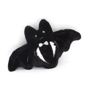 Huazun Halloween Child Black Bat Plush Soft Fleece Stuffed Animal Bow Tie Eco Friendly