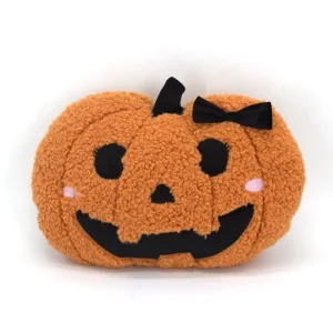 Huazun Halloween Child Pumpkin Plush Cushion Hat Embroidery Eco Friendly Polyester Material Pumpkin Shaped Decorative Pillow