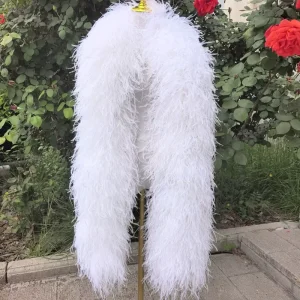 Huge Luxury Fluffy 30Ply Ostrich Feather Boa Heavy Weight Plumes Scarf for Wedding Carnival Dance Show Stage Costume Decoration