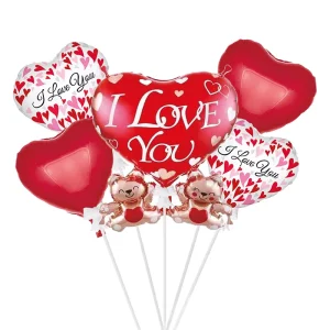 I LOVE YOU Aluminum Foil Balloon Set for Valentine’s Day Wedding Party Decoration