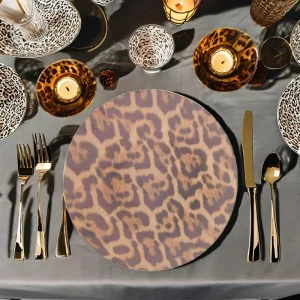 INS Style Luxury Dinner Tableware Christmas PP Material Plastic Animal and Plant Pattern Christmas Party Dishes & Plates