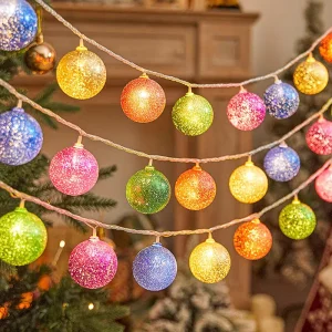 IP44 Rechargeable Warm White LED Garland 20LED Straws 1.5M 3M 6M Length Options for Christmas Wedding Decor