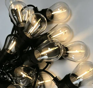 IP65 15M Commercial Grade LED String Lights S14 LED Retro Edison Filament Bulb EU Connectable Wedding Holiday Lighting Garland