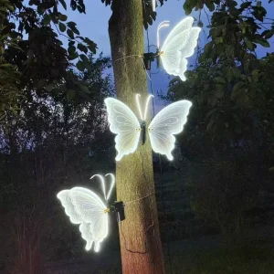 IP65 3D Dynamic Wings LED Butterfly Motif Lights For Christmas Outdoor Garden Sports Landscape Decor Durable Christmas Lighting