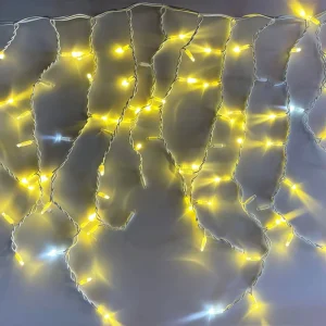 IP65 H03RN Rubber Cable Glue Filled Connectable Warm White 220V Mains Powered Long Lifespan LED Icicle Lights