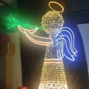 IP65 Rated White Emitting LED Motif Lights for Outdoor Commercial Festival Decorations New Year’s Day Christmas Landscape