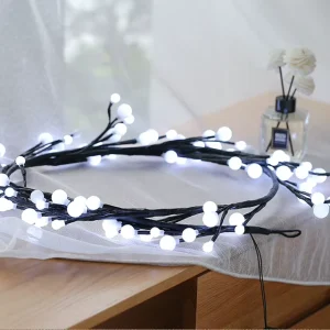 IP65 Waterproof Solar String Fairy Cluster Lamp Plastic Garden Festival Lights for Christmas Tree Decor New Decorative Lighting