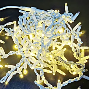 IP67 Waterproof Warm White LED Cable String Light Outdoor Party Wedding Decorations Festive Icicle Curtain for Christmas