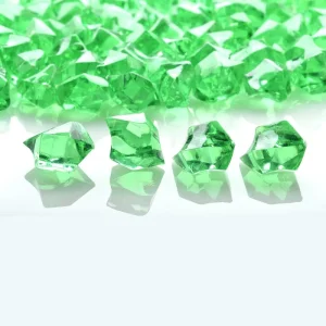 Ice Rock Grass Green Colored Gemstones Acrylic Crystals Wedding Table Decoration