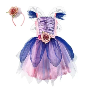 In Stock Kids Purple Pink Fairy Dress Set with Peony Accents RTS Ready to Ship for EU US
